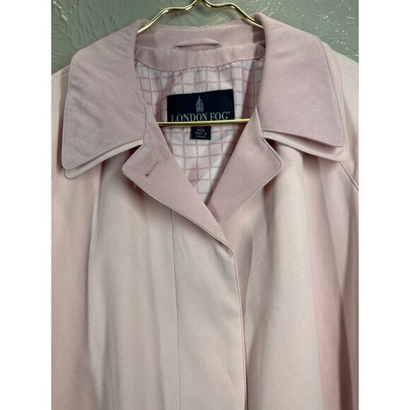 London Fog Women's Pink Hidden Button Pockets Lined Shacket Jacket Size XL NWT - Picture 1 of 6